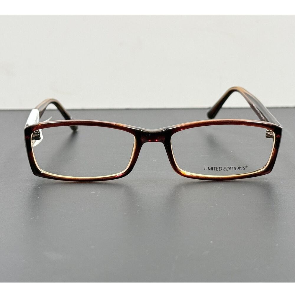 Limited Editions Metropolitan Brown/Crystal 51 Eyeglass Frames 51-18-136 NWT